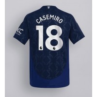 Camisa de Futebol Manchester United Casemiro #18 Equipamento Secundário 2024-25 Manga Curta